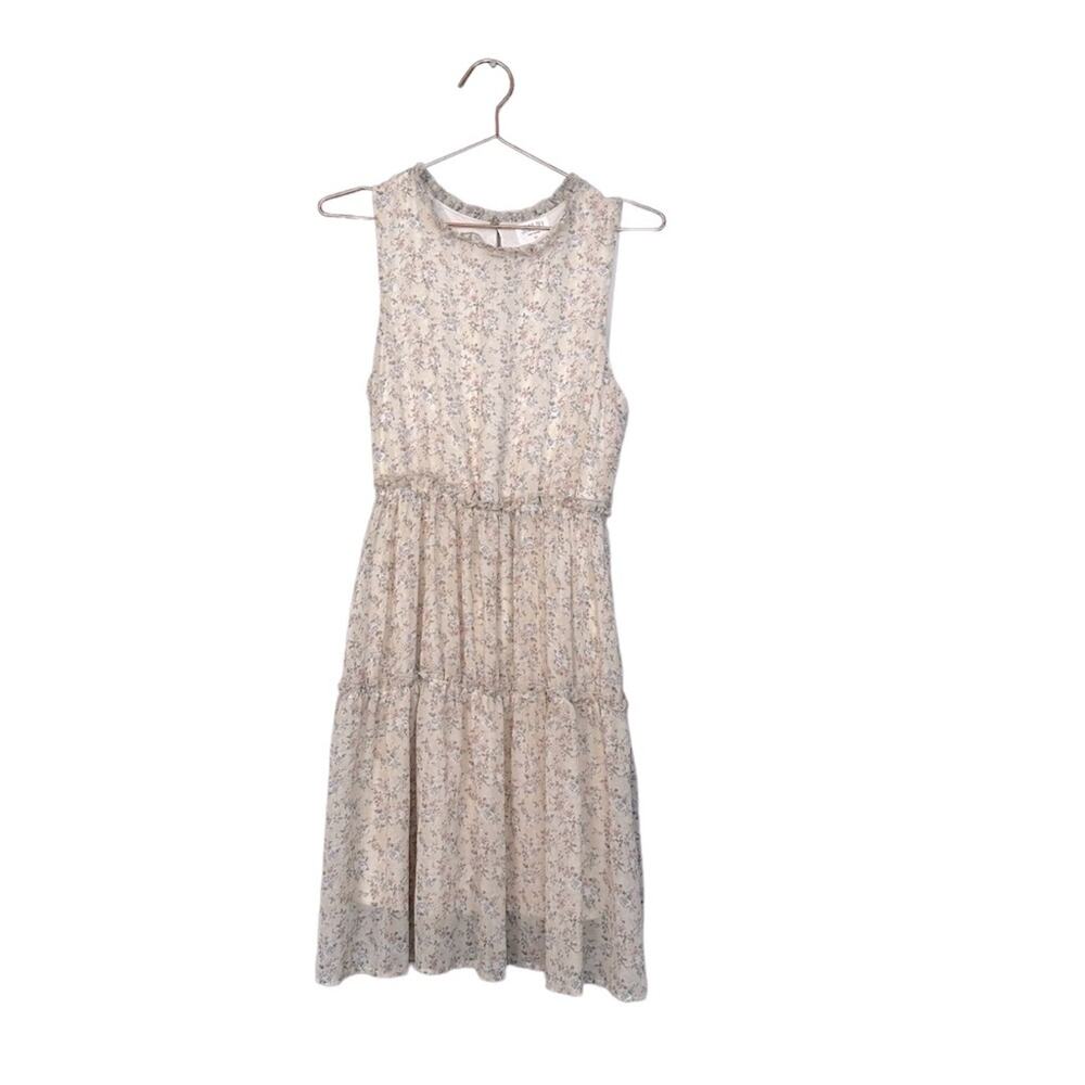 Sienna Sky Ruffle Neck Floral Layer dress - Size Medium
